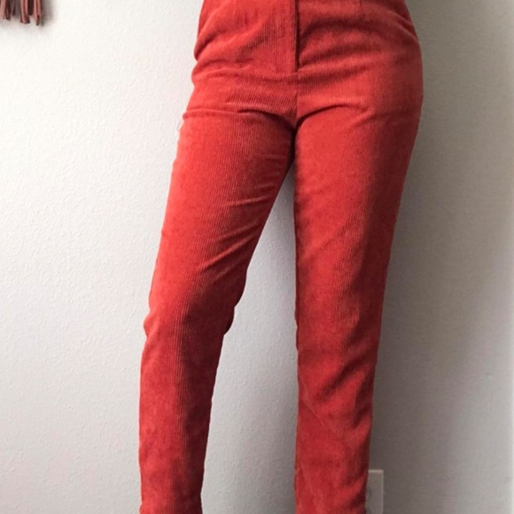Nasty Gal Rust Pants a Lot Corduroy Tapered Pants - Picture 4 of 4